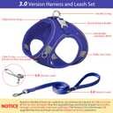 AIITLE Step in Dog Harness and Leash Set - No Pull Escape Proof Vest Harnesses with Soft Mesh and Reflective Bands, Adjustable Pet Outdoor Harnesses for Medium Dogs Royal Blue M