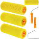 Therwen 5 Pcs 8 Inch Textured Paint Roller Bed Liner Roller Covers and Frame Kit Orange Peel Texture Roller Roll on Bed Liner for Truck Coating Create Texture Effect