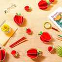 6 Pieces 3D Pencil Apple Banner for Back to School Decorations Pre-Strung First Day of School Hanging Garland Banner for Classroom Teacher Welcome Party Photo Props(Red,Apple)