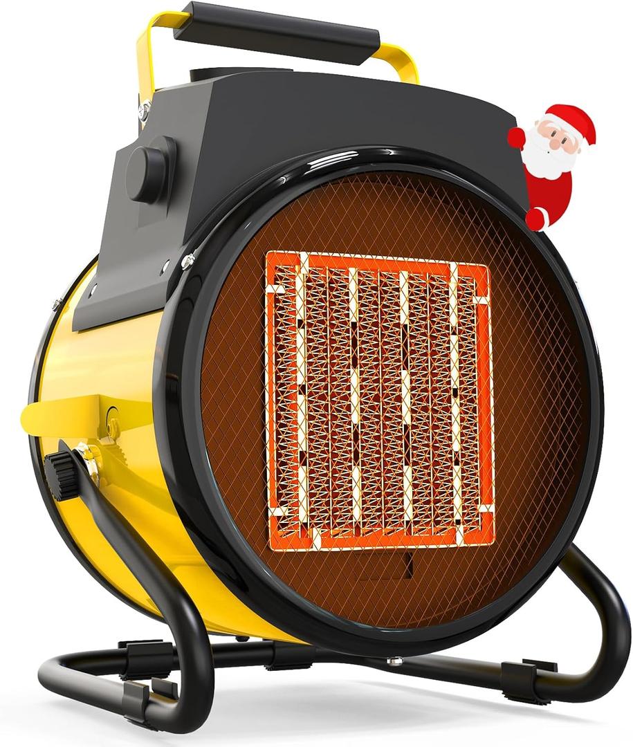 Outdoor Heater for Patio, 1500W Electric Garage Outdoor Heaters with 3 Modes, 3s Fast Heating, with Overheat Protection, Electric Space Heaters for Patio, Garage, Greenhouse, Office