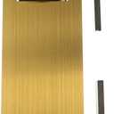 Mini Stainless Steel Magnetic Clipboards,48 Gold Clipboard A7 Size, Metal Clip Board with Low Profile Clip (4.3"x8.5")