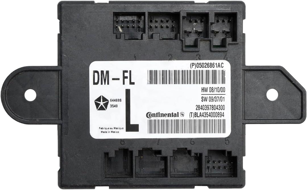 Bruce & Shark 05026861AC Front Left Driver Door Module for Dodge for Chrysler for Jeep for RAM 2008-2018, Fits Grand Caravan, Journey, Town & Country, Liberty, Nitro, NEED PROGRAMMING