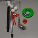 Youth Golf Wood,35-inch Telescopic Aluminum Kids Golf Club, Practice Putting Cups and Flags-Only Right-Handed 15Pcs