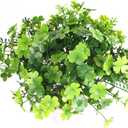 5 PCS Artificial Shamrock Flower Bush Fake Clover Plants for St Patricks Day, Irish Themes and Saint Paddy's Displays Home Office Garden Decoration