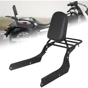 Detachable Rear Passenger Backrest Sissy Bar And Luggage Rack With Backrest Pad Compatible With For Shadow Spirit 750 VT750C2 2007-2014 Shadow Phantom 750 VT750C2B 2010-2018 (Black)