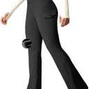 Heathyoga Cargo Pants Women Fleece Lined Leggings Waterproof Hiking Pants Women Thermal Pants Warm Wide Leg Sweatpants Winter, Large