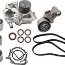 Engine Timing Belt Kit with Water Pump Compatible with 2006-2012 Subaru Forester Impreza Legacy Outback 2.5L TCKWP304A TKF006