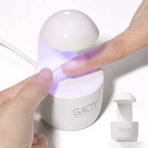 GAOY Mini UV Light for Gel Nails, Small Curing Light, Eggshell LED Nail Lamp, Fast Curing, White