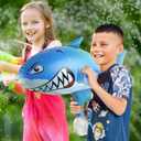 Water Guns for Kids Large Outdoor Water Toy Gun for Swimming Pool Beach Inflatable Squirt Gun for 3 Years Old and up (Shark)