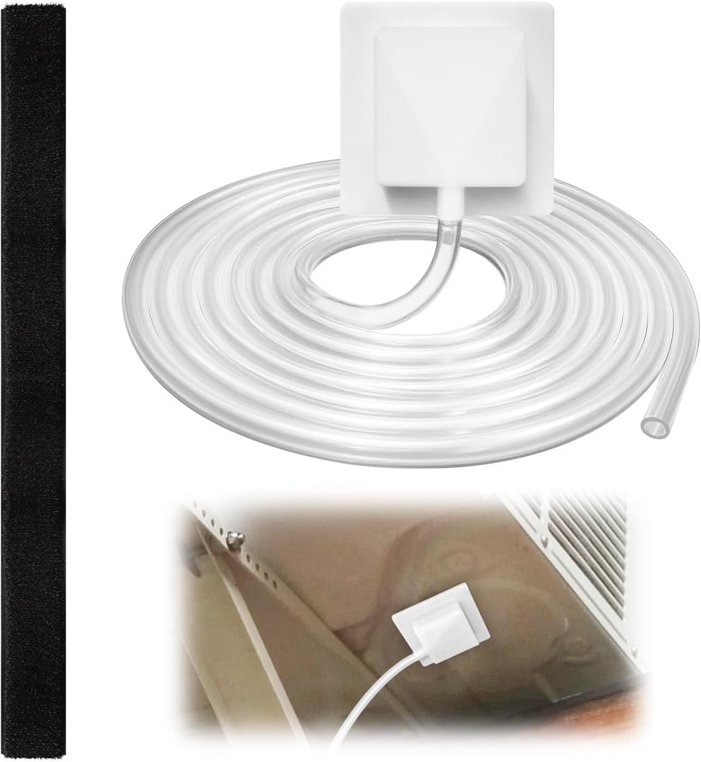10FT Air Conditioner Drain Hose,Window Air Conditioning Drainage Kit,Portable AC Drain Hose Connector, with Transparent Pipe, Suitable for Window Air Conditioning and Mini Split Units