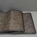 Collive Kitchen Mats for Floor 2PCS, Cushioned Anti Fatigue Mat Non Slip Waterproof Kitchens Sink Rug, Vintage Spring Floral Rugs Comfort Standing Mat for Laundry, Desk, Bar, Office, Black (17.3"x47"+17.3"x29")