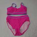 BMJL Women's High Waisted Bikini Sets Sporty Two Piece Swimsuits Color Block Cheeky High Cut Bathing Suits (Medium, Hot Pink011)