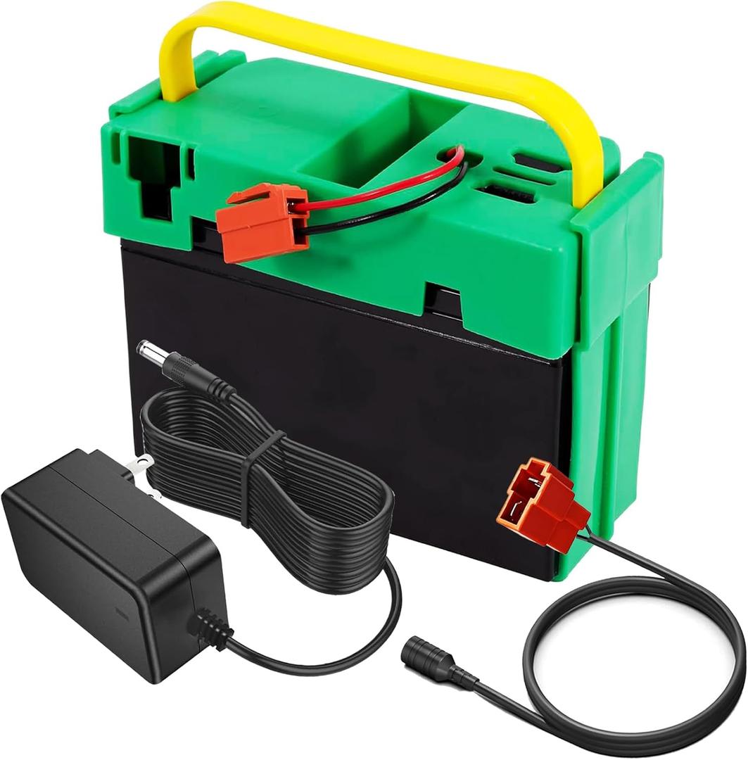 12V 7Ah Li-ion Battery Pack for Kids Ride-On Cars, Replacement Battery with Adapter and Charger, 8000mAh
