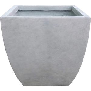 Kante 17.7" D Modern Square Natural Concrete Planters Lightweight Outdoor Indoor Planter Pots with Drainage Holes for Patio, Backyard, Living Room Natural Concrete