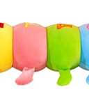 AOQI Multicolor Caterpillar Stuffed Animal Big Hugging Pillow Cute Plush Soft Pillow Doll,Giant Plush Toy,Gifts for Girl Boy Babies Birthday (59inch/150cm)