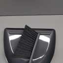 MR.SIGA Dustpan and Brush Set, Portable Cleaning Brush and Dustpan Combo with Bamboo Handle, Gray, 1 Set