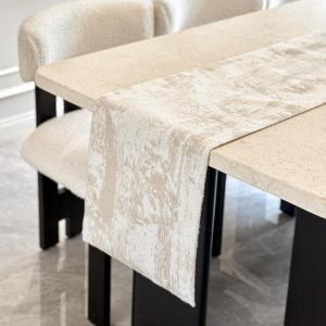 Beige Table Runner Modern Art Farmhouse Table Runners Retro Rustic Style for Kitchen Dining Table Coffee Home Decor (Beige, 12"x108")