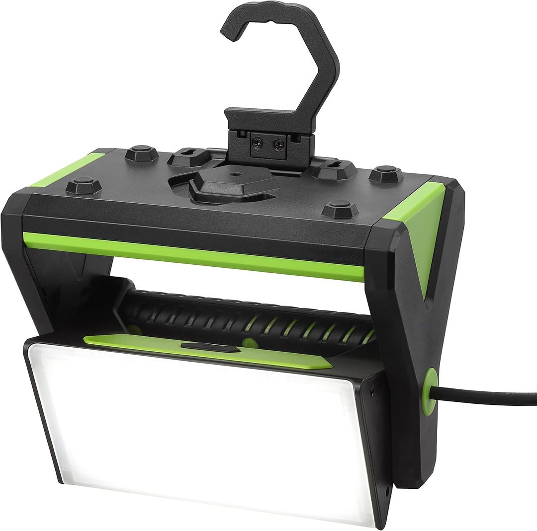 Link2Home 30W LED Work Light, 2400 lumens, 360 Rotation Stand with Hooking System, Weatherproof with 6ft. Cord and Impact-Resistant Glass Lens