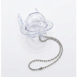 Clear Protective Pacifier Case Holder, Portable Egg-Shaped Baby Soother Storage Box with Metal Bead Chain for Attachment