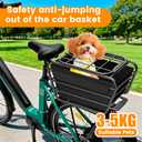 Bike Rear Basket with Liner & Waterproof Cover Large Capacity Cargo Rack | E-bike rear basket with liner waterproof cover and pet safety cover large cargo storage for groceries pets commuting, Small