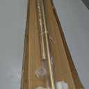 Warm Gold Curtain Rods for Windows 48-88",1 Inch Disc Wrap Around Curtain Rod with Aluminum Finials and Brackets,No Screw Disassembly Adjustable Blackout Curved Room Darkening Curtain Rod