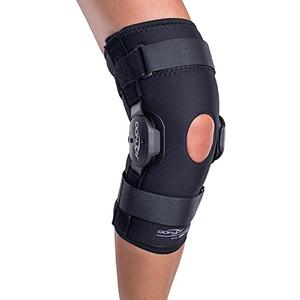 DonJoy Deluxe Hinged Knee Brace, Drytex Sleeve, Open Popliteal, Small
