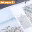 24pcs Mesh Zipper Pouch Puzzle Storage Bags A3 17x12 Inches Large File Bags Black Reusable Zipper Pouches for Organizing, Classroom Board Game Organization