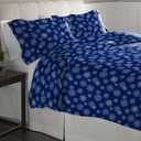 Pointehaven Flannel Oversized Duvet Set, Twin, Snow Flakes Navy