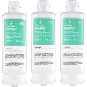 Samsung Water Filter for RF28R6301SR, RF27T5201SG, RS22T5201SR, RS28A500ASR, RF23A9671SR, RF23A9071SR, RF28R7201SG Replacements - 3PK Filter Set