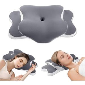 Ergo Pillow for Sleep Apnea, Neck Pain, and Snoring Relief | Cervical Neck Pillow for Side Sleepers | Orthopedic Memory Foam with Ergonomic Support