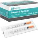 Insulin Syringe with Needle, 31G 0.3cc 5/16-Inch (8mm), Box of 100