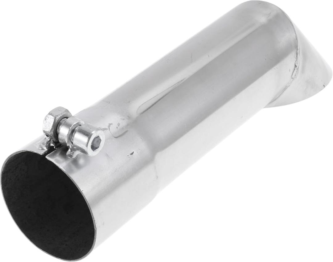 Motoforti 2" ID Inlet Turn Down Exhaust Tip T304 Stainless Steel Surface Polishing Mandrel Bend Elbow Tube 9.1" Overall Length Suitalbe for 2" OD Tailpipes (Silver Tone)