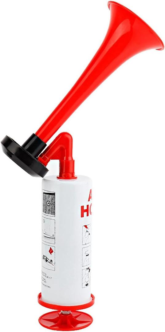 Air Horn for Boat, Handheld Bear Horn, ABS Airhorns Horn Loud with Aluminum Air Pump, Multifunctional Manual Noise Makers for Sporting Events, Fire Alarm, Camping, 1Pc