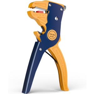 VCELINK Wire Stripper and Cutter, Professional Quick Strip Automatic Wire Stripper, 2 in 1 Adjustable Electrical Cable Wire Stripping Tool&Eagle Nose Self-Adjusting Wire Pliers (7-Inch), Blue