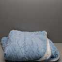 Bedsure Sherpa Fleece Throw Blanket for Couch - Fuzzy Soft Cozy Cable Throw for Women, Thick Warm Blanket for Winter, Blue, 80x120 Inches