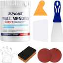 BONCART 8.6oz Drywall Patch Repair Kit - Professional All-in-1 Tool Set (Scrapers/Sandpaper/Texture Sponge/Gloves/Putty Knife) for Fast Wall Hole Repair