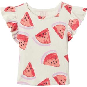 GAP Baby-Girls Ruffle Ribbed Tee Chino 3YRS
