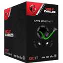 WOLF CABLES | Heavy-Duty CAT6 Ethernet Cable 1000ft | UTP, 23AWG, 550MHz | Stable & Remarkable Performance (Green)