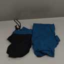 Daci Tankini Swimsuits for Women - Two Piece Tummy Control Swimsuits Ribbed Tankini Top with Shorts Button Bathing Suits (X-Large, Teal and Black)