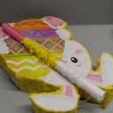 Bunny Easter Egg Piata with Blindfold, Bat and Filler, Funny Cute Bunny Party Favors for Cute Bunny Easter Egg Theme Kids and Adults Party Supplies Decoration (Cute)
