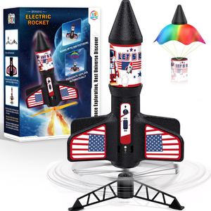 Mafbeanl Rocket Launcher for Kids, Self Launching Motorized Air Rocket Toy, Outdoor Toys for Ages 8-12, Model Rockets with Parachute Safely Land, Spaceship Launch up to 200 ft Birthday Gifts for Boys (Blue)