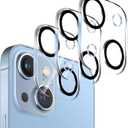 Dengduoduo 3 Pack Tempered Glass Camera Lens Protector for iPhone 14 6.1" & iPhone 14 Plus 6.7", Ultra HD, 9H Hardness, Anti-Scratch, Case Friendly, Easy to Install [No Affect on Night Shots] (Clear)
