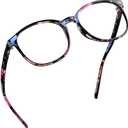 LifeArt Blue Light Blocking Glasses, Anti Eyestrain, Computer Reading Glasses,TV Glasses for Women Men (+1.00 Magnification, 04_days_floral)