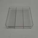 madesmart Utensil Tray - Large | Light Grey | Clear Soft Grip Collection | 3-compartment | Soft-grip Lining | Non-slip Feet | BPA-free
