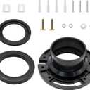 Homehelar RV Toilet Seal and 3-Inch Floor Flange Kit for Thetfords Aqua Magic Style Plus, Style Lite, Style II & Residence RV Toilets, 34120 Ball Seal Repair and 385345892 Flange