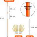 50 PCS 48" Driveway Markers, 5/16" Fiberglass Snow Stakes & Reflective Tape