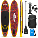Highpi Inflatable Stand Up Paddle Boards, 10'6''x33''x5'' SUP with Accessories Backpack Anti-Slip Deck, Leash, Adjustable Paddle and Hand Pump, Waterproof Bag, Standing Boat for Youth & Adult