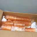 Ciaell 12 Pack Romantic Plastic Water Glasses - 14 Oz Amber Vintage Drinking Glasses, Embossed Ribbed Plastic Cups, Textured Striped Set for Juice, Beverages, Beer, Cocktai