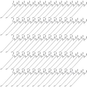 Funrous 100 Pack Peg Board Hooks Stainless Steel Pegboard Hooks Shelving Display Hanging Peg Board Holders for 1/8 and 1/4 Garage Storage Tools Organizer(6 Inch)