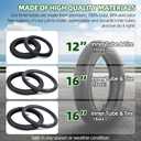 16" Back and 12.5" (2+1) Front Wheel Replacement Inner Tubes and Tires | Compatible with BoB Stroller Tire Revolution SE/Pro/Flex/SU/Ironman - Made from BPA/Latex Free Premium Quality Butyl Rubber